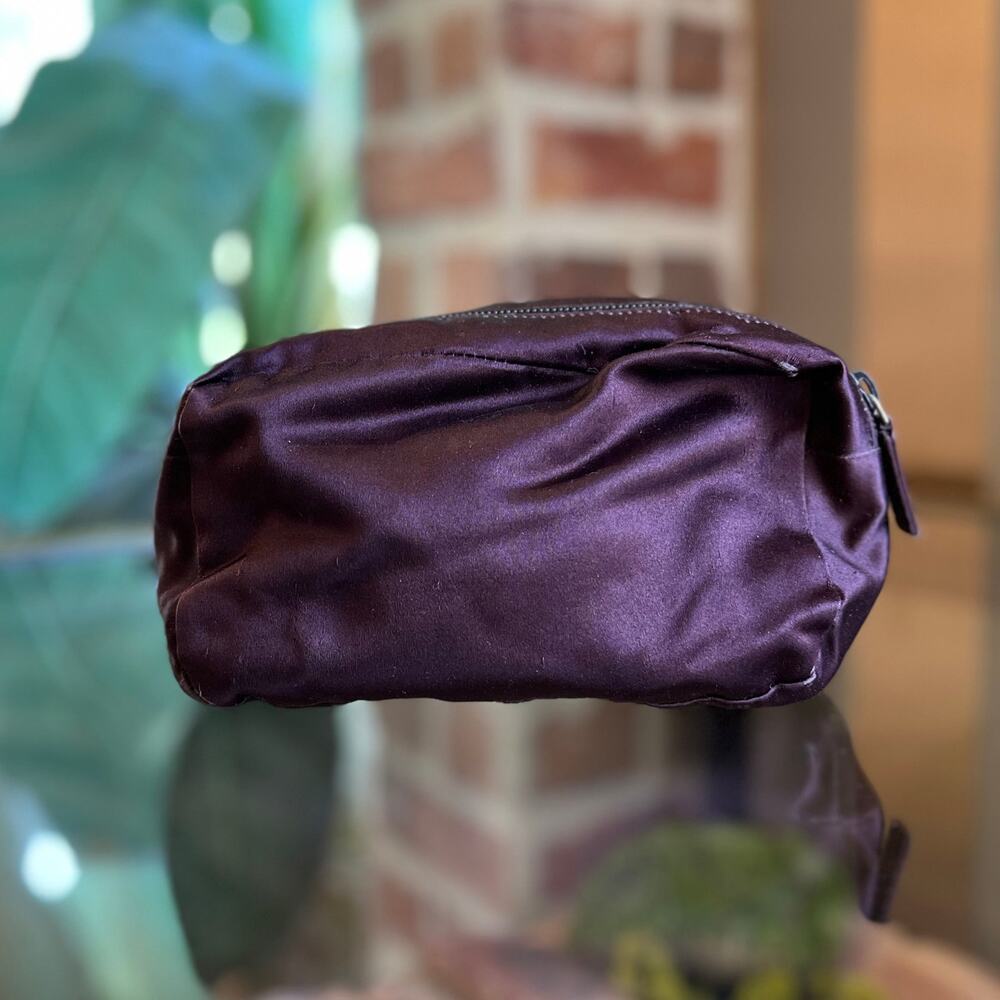 PRADA Purple Satin Pouch - Picture 2 of 11